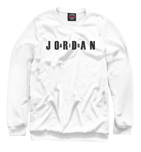 Женский свитшот с изображением Air Jordan (Аир Джордан) цвета Белый