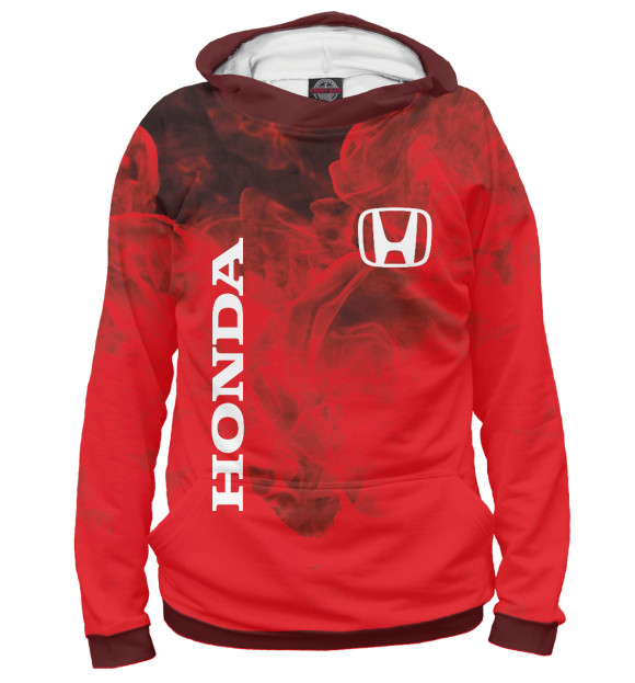 Худи для девочки с изображением Honda / Хонда цвета Белый