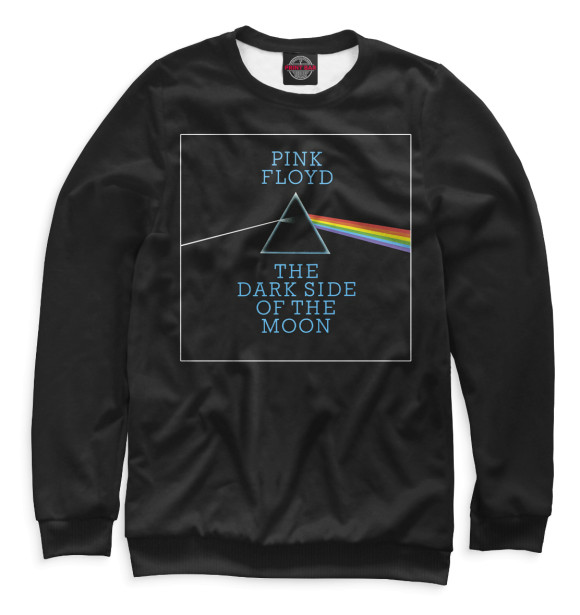 Свитшот для девочек с изображением The Dark Side of the Moon - Pink Floyd цвета Белый
