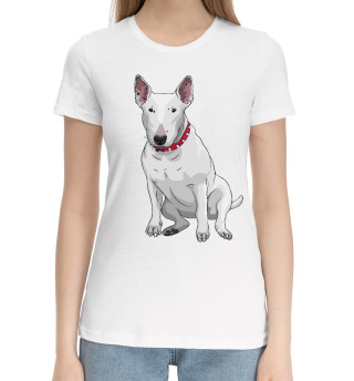 Хлопковая футболка для девочек Bull terrier