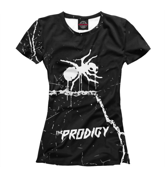 Женская футболка с изображением The Prodigy цвета Белый