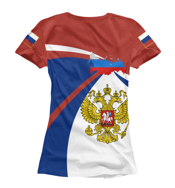 Футболка для девочек с изображением Цвета флага РФ цвета Белый