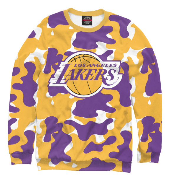 Мужской свитшот с изображением LA Lakers / Лейкерс цвета Белый