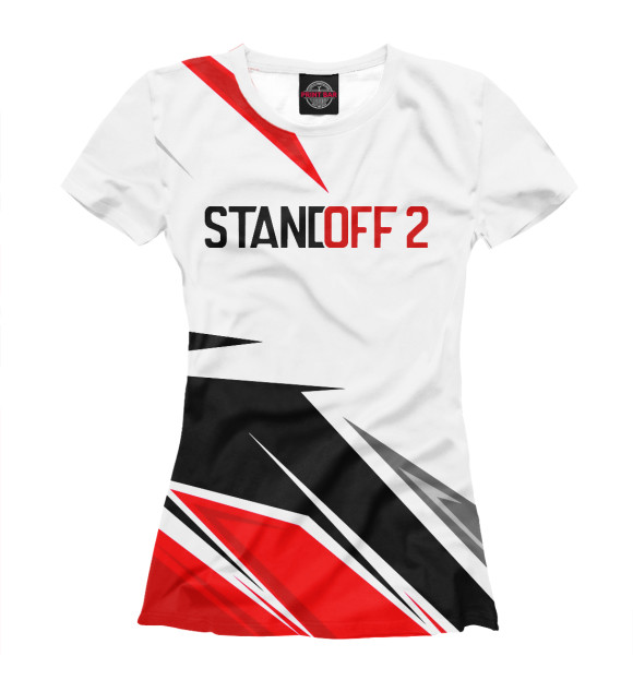 Женская футболка с изображением Standoff 2 цвета Белый