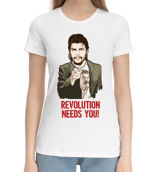 Хлопковая футболка для девочек Революции нужен ты!