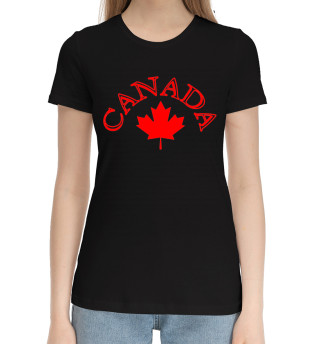 Хлопковая футболка для девочек Canada
