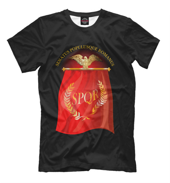 Мужская футболка с изображением Символ Древнего Рима цвета Белый