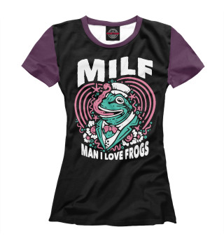 Женская футболка Шаловливая лягуха