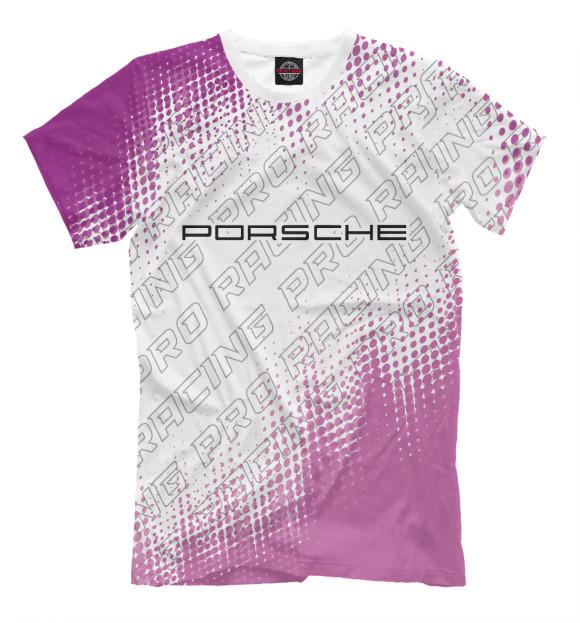 Мужская футболка с изображением Porsche Pro Racing цвета Белый