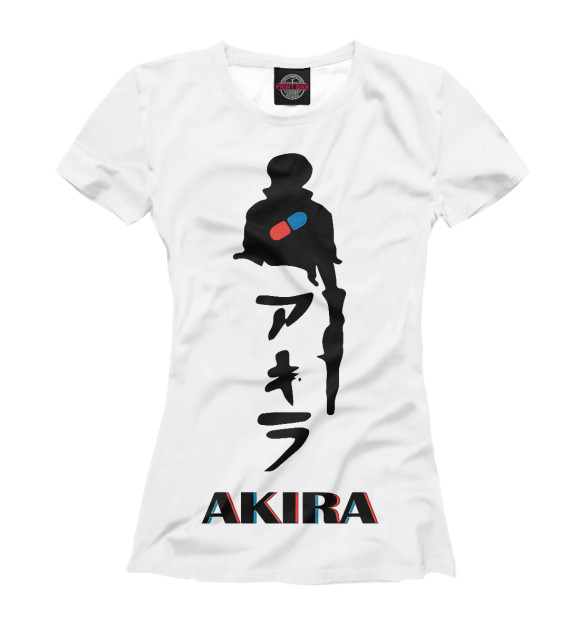 Женская футболка с изображением Akira цвета Белый
