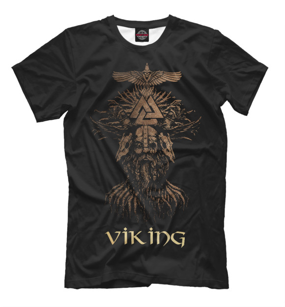 Мужская футболка с изображением Викинги цвета Белый