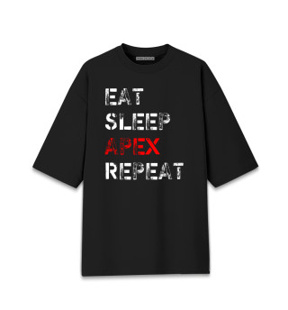 Женская футболка оверсайз Eat Sleep Apex Repeat