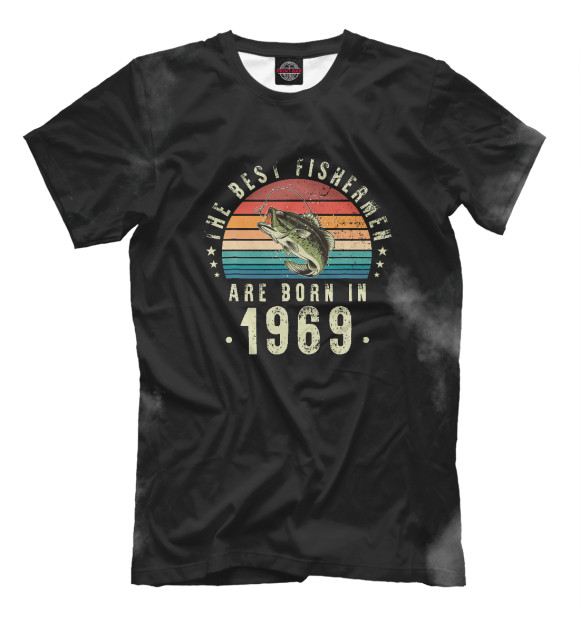 Мужская футболка с изображением The Best Fishermen 1969 цвета Белый