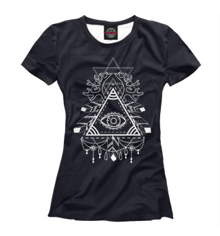 Женская футболка Глаз в пирамиде