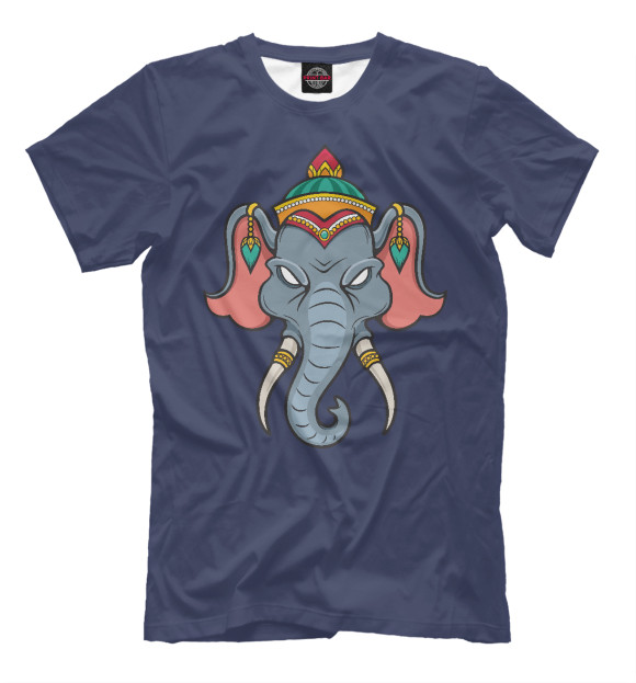 Мужская футболка с изображением Elephant цвета Белый