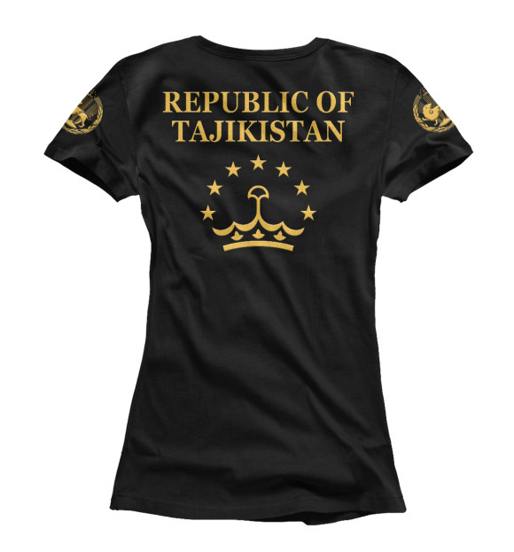 Футболка для девочек с изображением Republic of Tajikistan цвета Белый