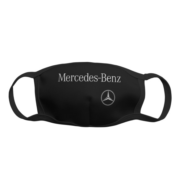 Маска тканевая с изображением Mercedes-Benz цвета Белый