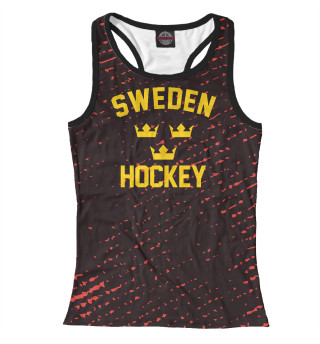 Женская майка-борцовка Sweden hockey