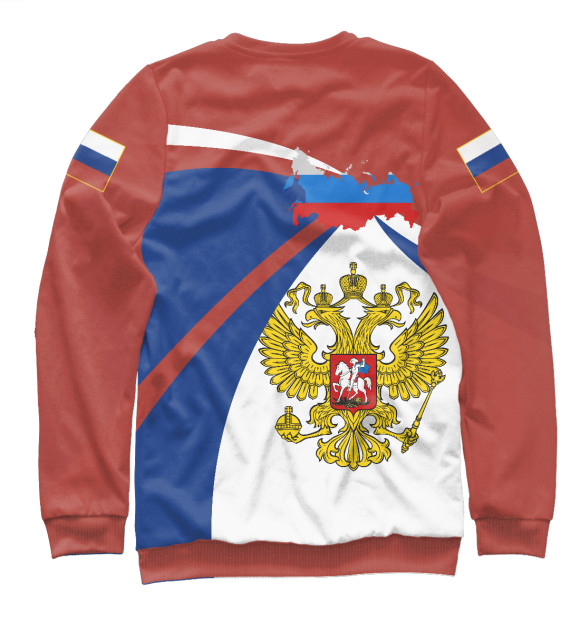 Свитшот для мальчиков с изображением Цвета флага РФ цвета Белый