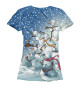 Женская футболка Боевые снеговики
