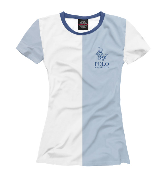 Женская футболка с изображением Polo Sport Blue sky цвета Белый