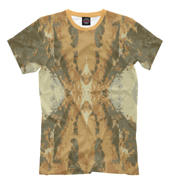 Мужская футболка с изображением Абстрактный узор. Abstract. цвета Белый