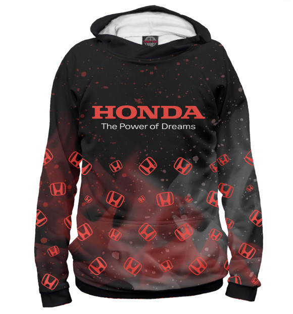 Худи для мальчика с изображением Honda Dreams | Пламя цвета Белый