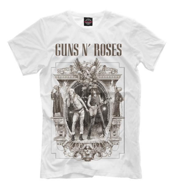 Мужская футболка с изображением Guns N` Roses цвета Белый
