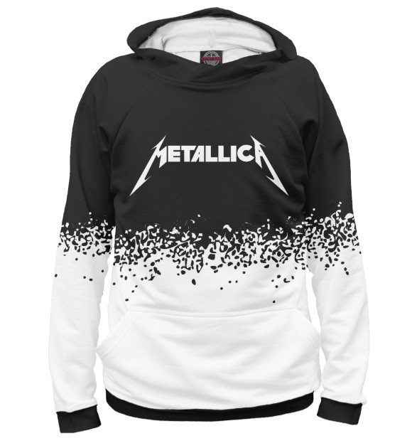 Худи для мальчика с изображением Metallica / Металлика цвета Белый