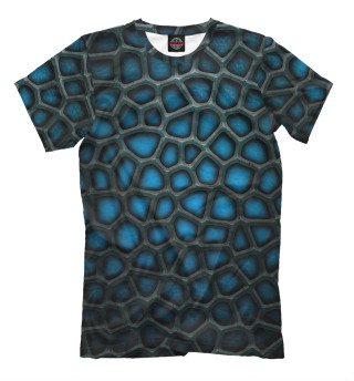 Мужская футболка 3D Абстракция (черно-синяя)