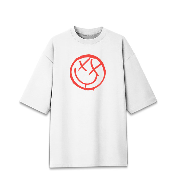 Мужская футболка оверсайз с изображением Blink-182 цвета Белый