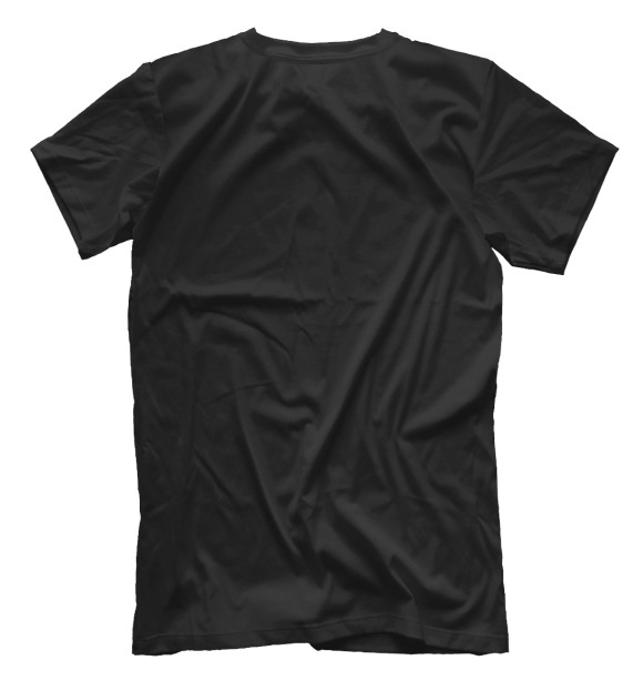 Мужская футболка с изображением Маслкар на черном цвета Белый