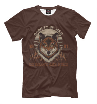 Мужская футболка Волк