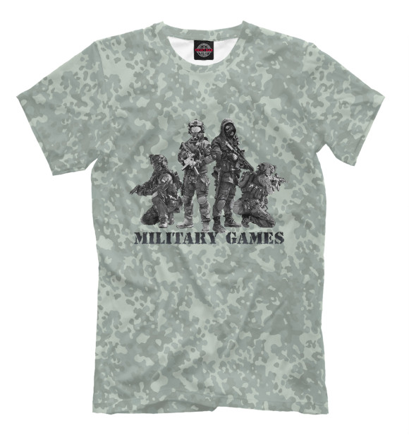 Мужская футболка с изображением Military Games цвета Белый