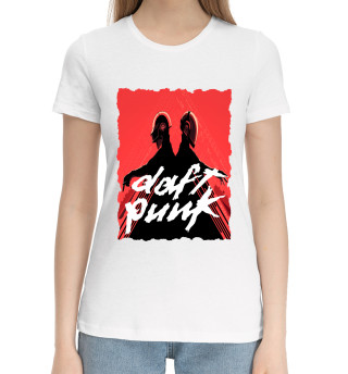 Женская хлопковая футболка Daft Punk