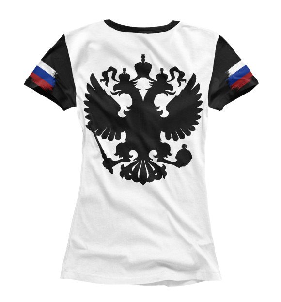 Женская футболка с изображением Российские цвета Белый