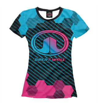 Женская футболка Great Wall Neon Gradient