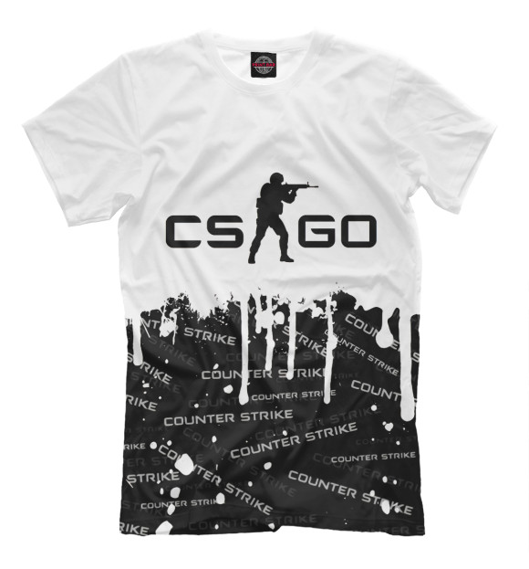 Мужская футболка с изображением Counter-Strike цвета Белый