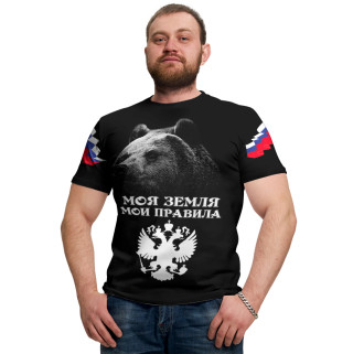 Мужская футболка Грозный медведь России