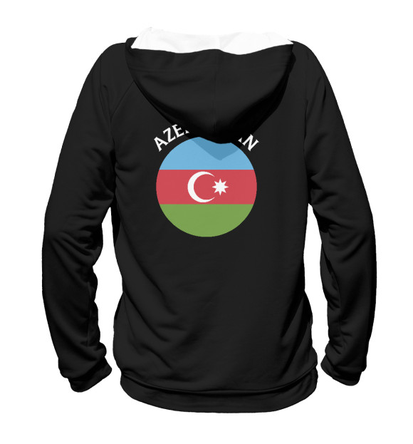Женское худи с изображением Азербайджан цвета Белый