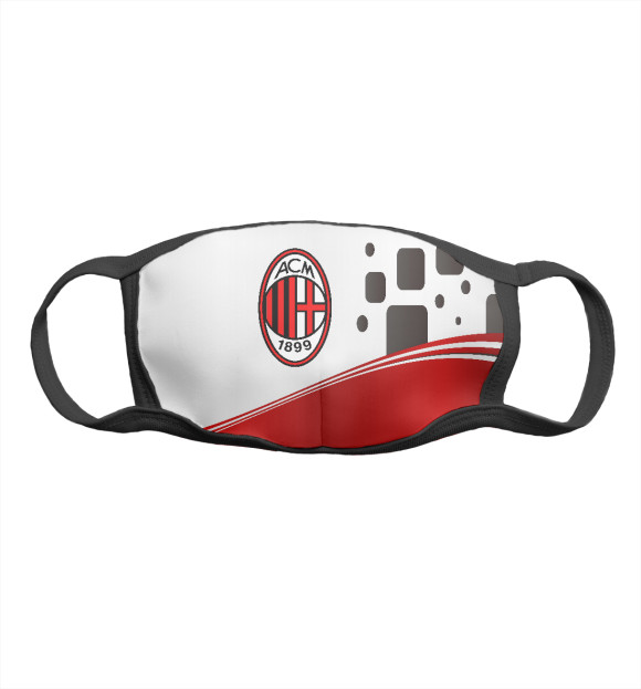 Маска тканевая с изображением FC Milan / Милан цвета Белый