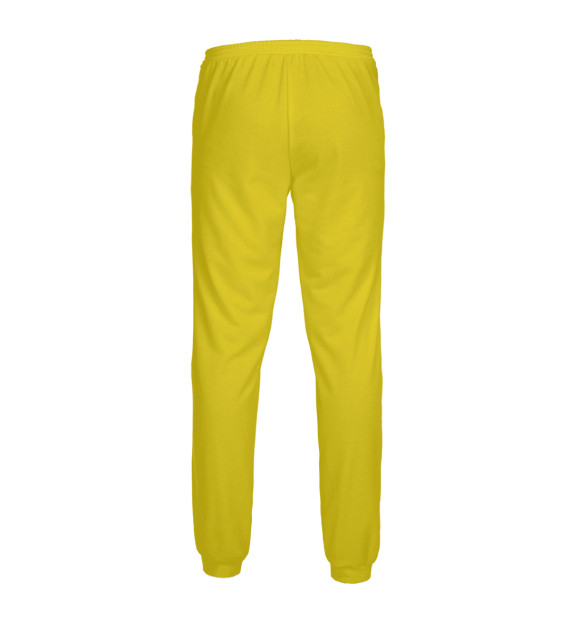 Мужские спортивные штаны с изображением Цвет Рапсово-желтый цвета Белый