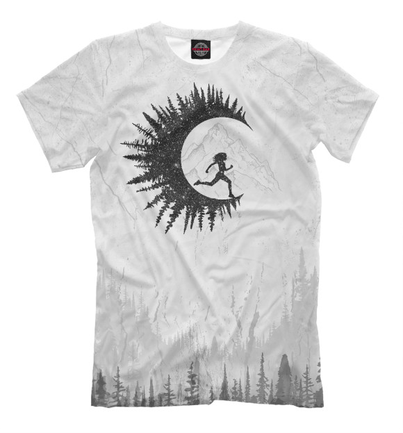 Мужская футболка с изображением Forest Moon Runner цвета Белый