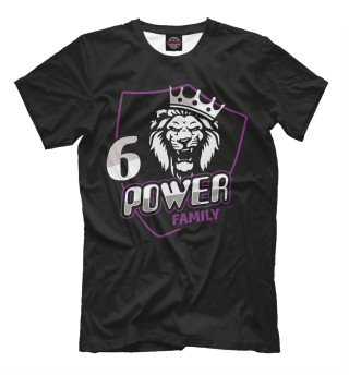 Мужская футболка 6 power family фиолетовый