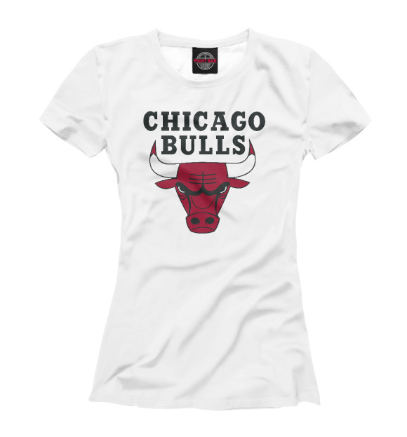 Женская футболка с изображением Chicago Bulls цвета Белый
