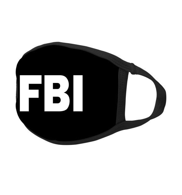 Маска тканевая с изображением FBI цвета Белый