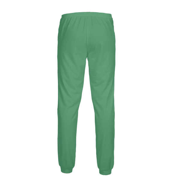 Мужские спортивные штаны с изображением Цвет Морской зеленый цвета Белый