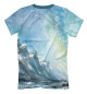 Мужская футболка Снежные горы и небо