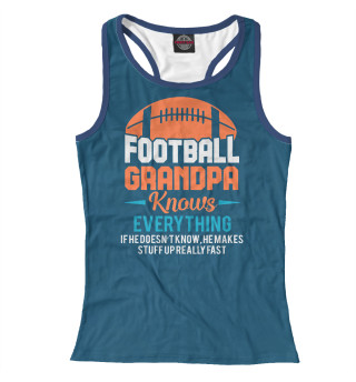 Женская майка-борцовка American Football Grandpa