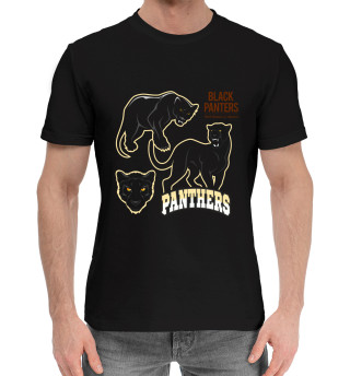 Мужская хлопковая футболка Пантера